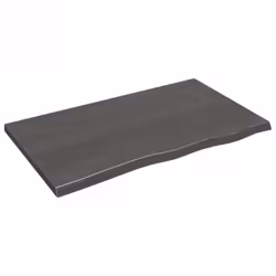vidaXL Bathroom Countertop Vanity Top Wash Basin Worktop Treated Solid Wood - dark grey, 100 x 60 x 4 cm - Additional view 3