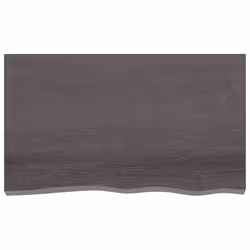 vidaXL Bathroom Countertop Vanity Top Wash Basin Worktop Treated Solid Wood - dark grey, 100 x 60 x 4 cm - Additional view 4