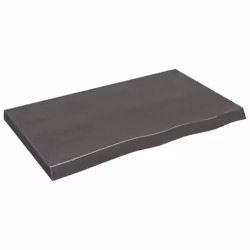 vidaXL Bathroom Countertop Vanity Top Wash Basin Worktop Treated Solid Wood - dark grey, 100 x 60 x 6 cm - Additional view 7