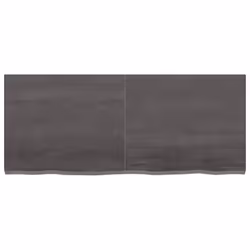 vidaXL Bathroom Countertop Vanity Top Wash Basin Worktop Treated Solid Wood - dark grey, 120 x 50 x 4 cm - Additional view 2