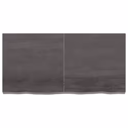 vidaXL Bathroom Countertop Vanity Top Wash Basin Worktop Treated Solid Wood - dark grey, 120 x 60 x 6 cm - Additional view 2