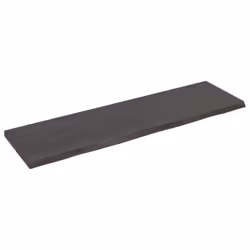 vidaXL Bathroom Countertop Vanity Top Wash Basin Worktop Treated Solid Wood - dark grey, 140 x 40 x 4 cm