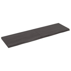 vidaXL Bathroom Countertop Vanity Top Wash Basin Worktop Treated Solid Wood - dark grey, 140 x 40 x 4 cm