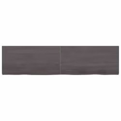 vidaXL Bathroom Countertop Vanity Top Wash Basin Worktop Treated Solid Wood - dark grey, 160 x 40 x 4 cm - Additional view 2