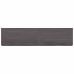 vidaXL Bathroom Countertop Vanity Top Wash Basin Worktop Treated Solid Wood - dark grey, 160 x 40 x 6 cm