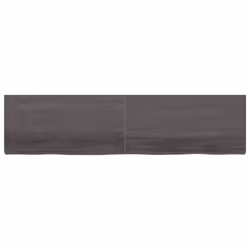 vidaXL Bathroom Countertop Vanity Top Wash Basin Worktop Treated Solid Wood - dark grey, 200 x 50 x 6 cm - Additional view 2
