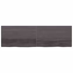 vidaXL Bathroom Countertop Vanity Top Wash Basin Worktop Treated Solid Wood - dark grey, 200 x 60 x 4 cm - Additional view 2