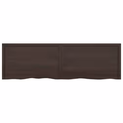 vidaXL Bathroom Countertop Vanity Top Wash Basin Worktop Treated Solid Wood - dark grey, 200 x 60 x 4 cm - Additional view 6