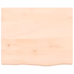 vidaXL Table Top Wooden Desk Top Dining Table Top Untreated Solid Wood Oak - natural, 60 x 50 x 4 cm - Additional view 2