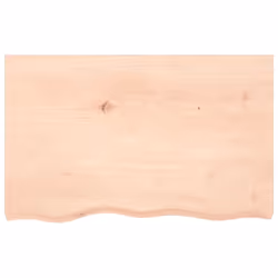 vidaXL Table Top Wooden Desk Top Dining Table Top Untreated Solid Wood Oak - natural, 80 x 50 x 6 cm - Additional view 2