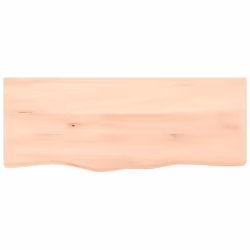 vidaXL Table Top Wooden Desk Top Dining Table Top Untreated Solid Wood Oak - brown, 100 x 40 x 4 cm - Additional view 2