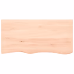 vidaXL Table Top Wooden Desk Top Dining Table Top Untreated Solid Wood Oak - brown, 100 x 50 x 2 cm - Additional view 2