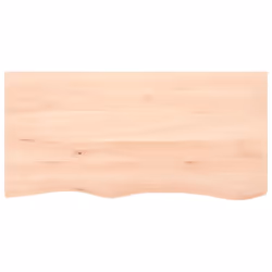 vidaXL Table Top Wooden Desk Top Dining Table Top Untreated Solid Wood Oak - brown, 100 x 50 x 6 cm - Additional view 2