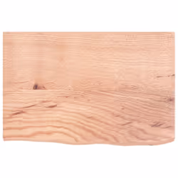 vidaXL Table Top Wooden Desk Top Dining Table Top Untreated Solid Wood Oak - light brown, 60 x 40 x 2 cm - Additional view 2