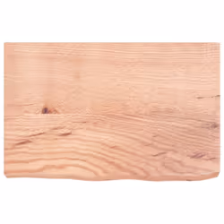 vidaXL Table Top Wooden Desk Top Dining Table Top Untreated Solid Wood Oak - light brown, 60 x 40 x 6 cm - Additional view 2