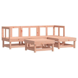 vidaXL Garden Lounge Set Outdoor Modular Sofa Set 5 Piece Solid Wood Pine - natural douglas