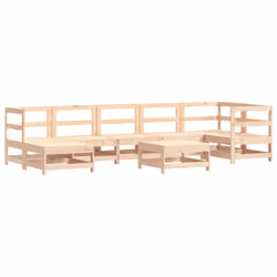 vidaXL Garden Lounge Set Modular Sofa Corner Sofa 8 Piece Solid Wood Pine