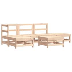 vidaXL Garden Lounge Set Modular Sofa Corner Sofa 6 Piece Solid Wood Pine