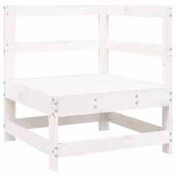 vidaXL Garden Lounge Set Outdoor Modular Sofa 6 Piece White Solid Wood Pine - Additional view 2