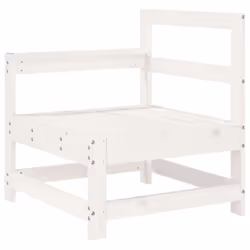 vidaXL Garden Lounge Set Outdoor Modular Sofa 6 Piece White Solid Wood Pine - Additional view 2
