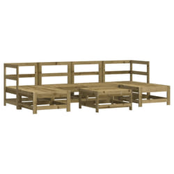 vidaXL Garden Lounge Set Outdoor Modular Sofa 7 Piece Impregnated Wood Pine