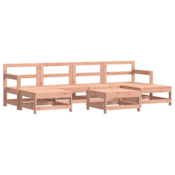 vidaXL Garden Lounge Set Outdoor Modular Sofa Set 7 Piece Solid Wood Pine - natural douglas