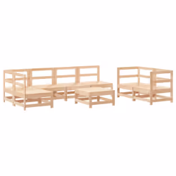 vidaXL Garden Lounge Set Modular Sofa Corner Sofa 8 Piece Solid Wood Pine