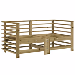 vidaXL Garden Lounge Set Outdoor Modular Sofa Set 6 Piece Solid Wood Pine - dark brown - Additional view 2