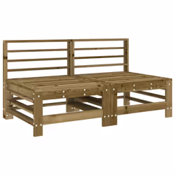 vidaXL Garden Lounge Set Outdoor Modular Sofa Set 6 Piece Solid Wood Pine - dark brown - Additional view 4