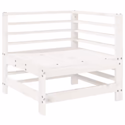 vidaXL Garden Lounge Set Outdoor Modular Sofa 5 Piece White Solid Wood Pine - Additional view 2