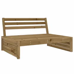 vidaXL Garden Lounge Set Outdoor Modular Sofa Set 4 Piece Solid Wood Pine - dark brown