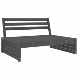 vidaXL Garden Lounge Set Outdoor Modular Sofa Set 5 Piece Solid Wood Pine - grey