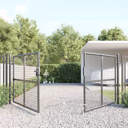 vidaXL Mesh Garden Gate Fence Door 300x175 cm Anthracite Galvanised Steel