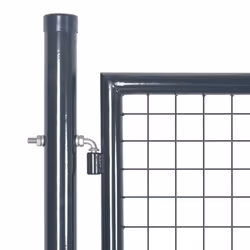 vidaXL Mesh Garden Gate Fence Door 300x175 cm Anthracite Galvanised Steel - Additional view 4