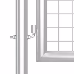 vidaXL Mesh Garden Gate Fence Door Fencing 300x175 cm Silver Galvanised Steel - Additional view 4