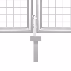 vidaXL Mesh Garden Gate Fence Door Fencing 300x175 cm Silver Galvanised Steel - Additional view 5