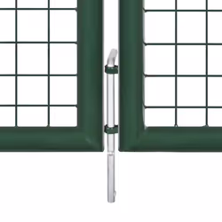 vidaXL Garden Gate Lawn Fence Door Mesh Patio Outdoor Gate Galvanised Steel - green, 350 x 175 cm - Additional view 5
