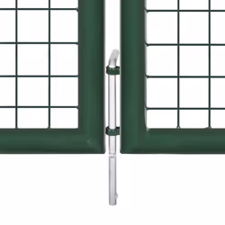 vidaXL Garden Gate Lawn Fence Door Mesh Patio Outdoor Gate Galvanised Steel - green, 400 x 175 cm - Additional view 5