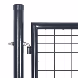 vidaXL Garden Gate Lawn Fence Door Mesh Patio Outdoor Gate Galvanised Steel - anthracite, 350 x 175 cm - Additional view 4