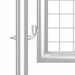 vidaXL Garden Gate Lawn Fence Door Mesh Patio Outdoor Gate Galvanised Steel - silver, 350 x 175 cm - Additional view 4