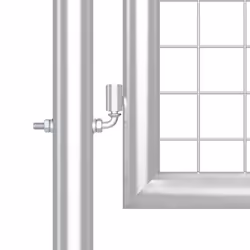 vidaXL Garden Gate Lawn Fence Door Mesh Patio Outdoor Gate Galvanised Steel - silver, 400 x 175 cm - Additional view 4