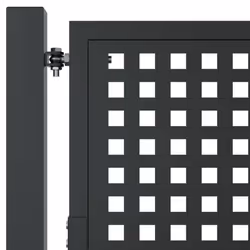vidaXL Garden Gate Driveway Fence Gate Fence Panel Patio Gate Anthracite Steel - 105 x 150 cm - Additional view 4