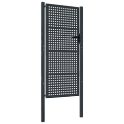 vidaXL Garden Gate Driveway Fence Gate Fence Panel Patio Gate Anthracite Steel - 105 x 250 cm