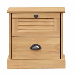 vidaXL Bedside Cabinet Wooden Bedside Table Nightstand VIGO Solid Wood Pine - brown - Additional view 5