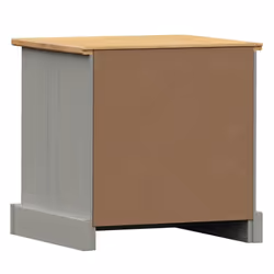 vidaXL Bedside Cabinet Wooden Bedside Table Nightstand VIGO Solid Wood Pine - grey - Additional view 7