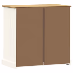vidaXL Chest of Drawers Wooden Sideboard Storage Cabinet VIGO Solid Wood Pine - white - Additional view 2