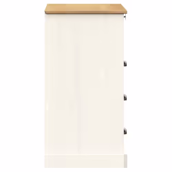vidaXL Chest of Drawers Wooden Sideboard Storage Cabinet VIGO Solid Wood Pine - white - Additional view 7