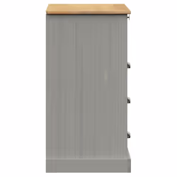 vidaXL Chest of Drawers Wooden Sideboard Storage Cabinet VIGO Solid Wood Pine - grey - Additional view 7