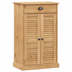 vidaXL Shoe Cabinet Shoe Storage Shoe Rack Shoe Cupboard VIGO Solid Wood Pine - brown - Additional view 4