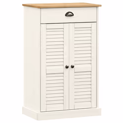 vidaXL Shoe Cabinet Shoe Storage Shoe Rack Shoe Cupboard VIGO Solid Wood Pine - white